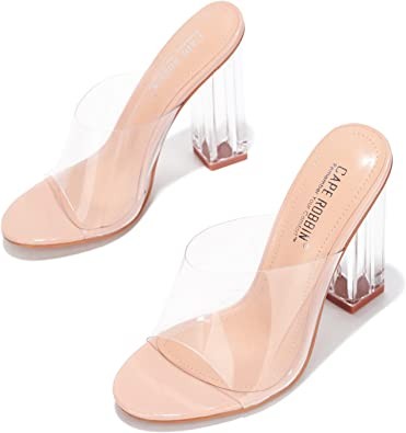 Cape Robbin Fusion Sheer Block Heel Women's High Heels